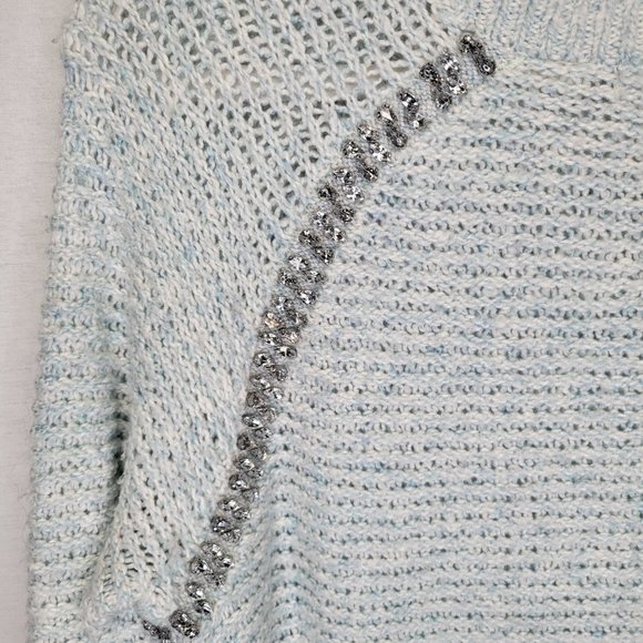 Anthropologie Sleeping On Snow Women's Small Sweater Blue Jewels Knit - Picture 4 of 8